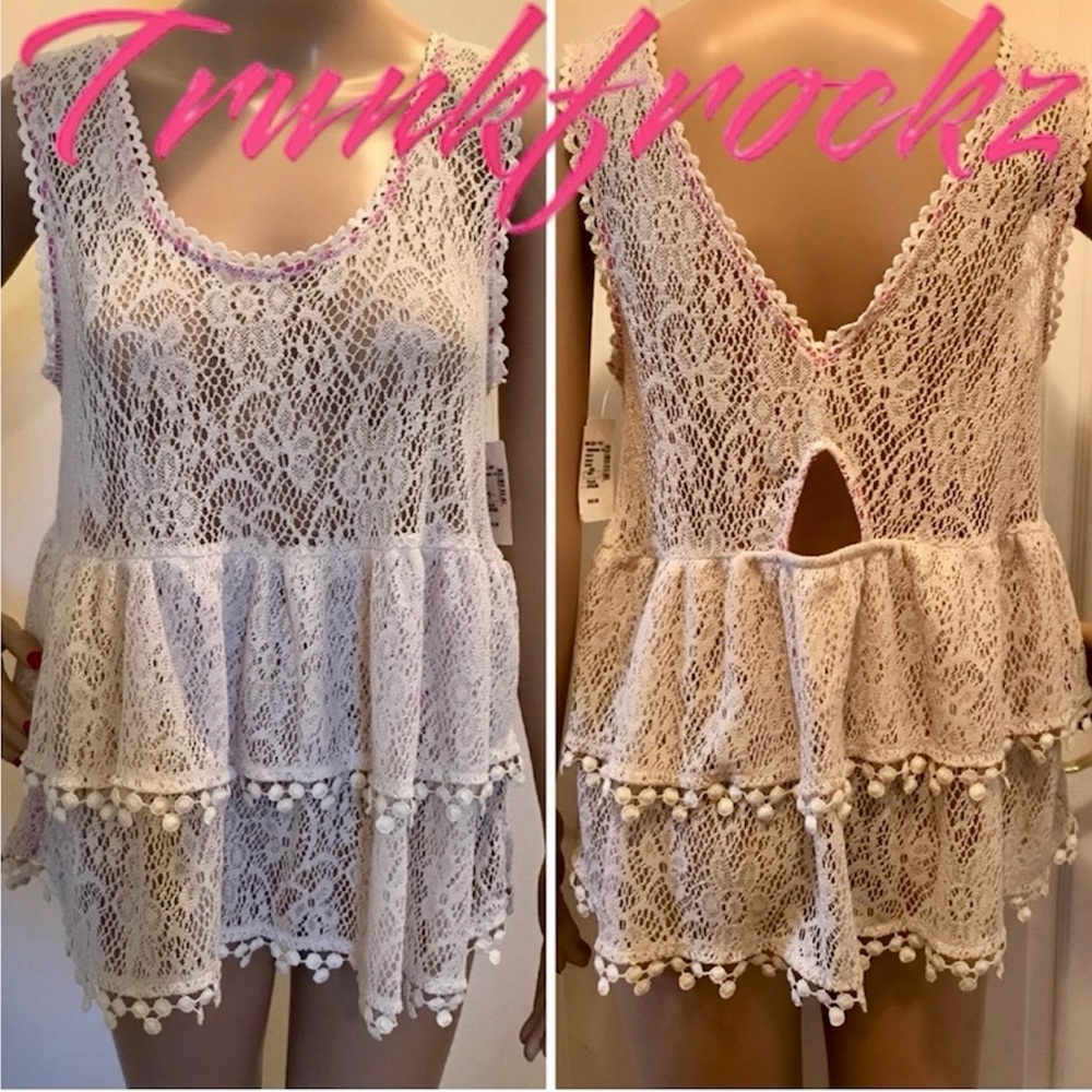 Free People “Day Dream” Lace Peplum Tank – NWT - Size M